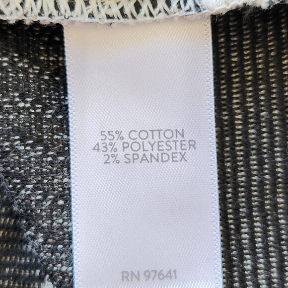 J Jill Black White Textured Knit Boatneck Striped Sweater Fall Cabin Scandi - Picture 5 of 8